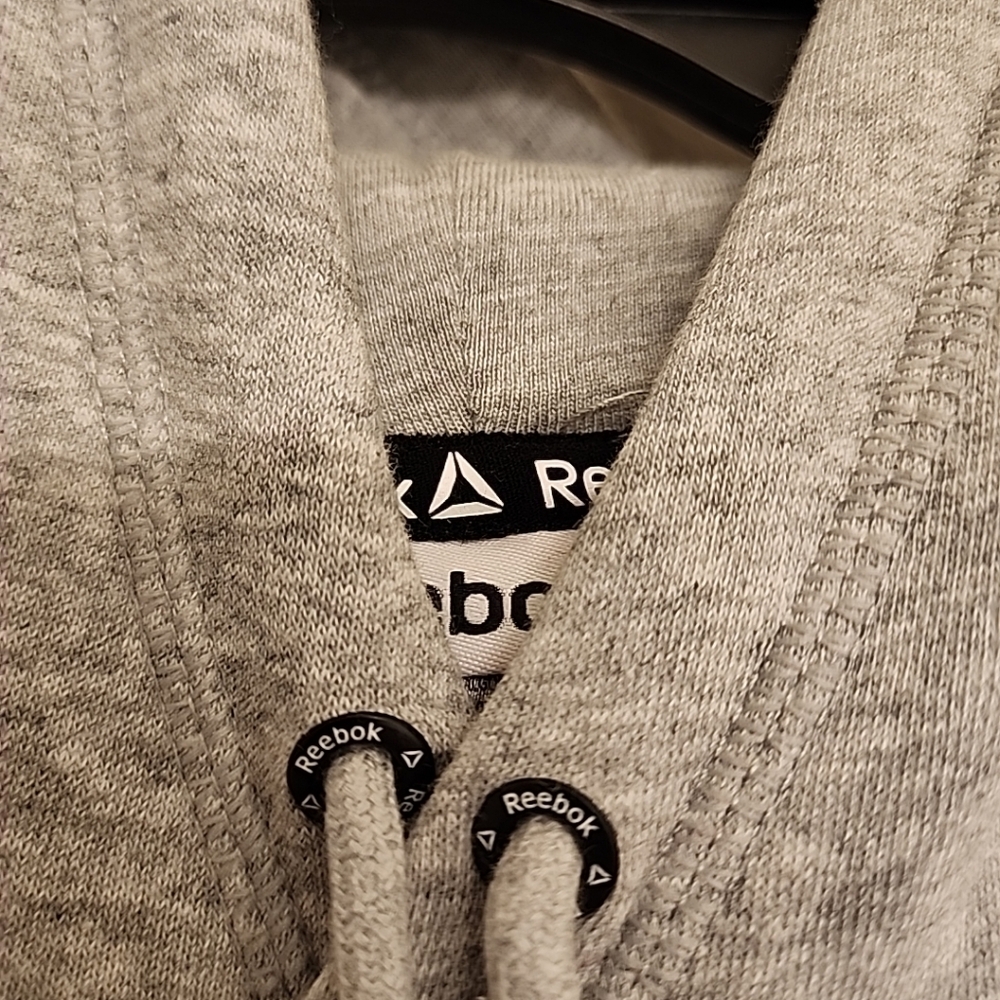 Reebok Men's Classic Delta Logo Hoodie Size 2XL Relaxed Fit Grey Heather NWT - Picture 8 of 9